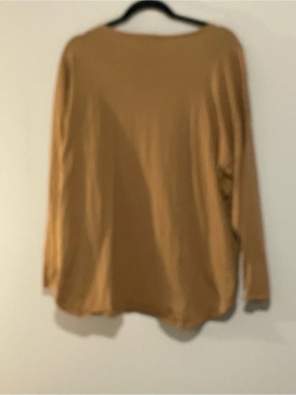 Women's Button-Shoulder Long Sleeve Top - Tan.Item # 11713